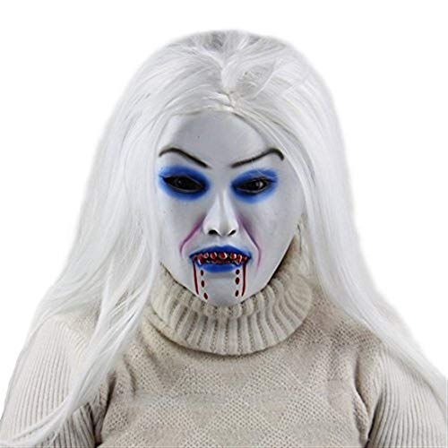 YYH Halloween Scary Mask, Bleeding Woman Devil Cosplay Accesorios de Fiesta de Disfraces