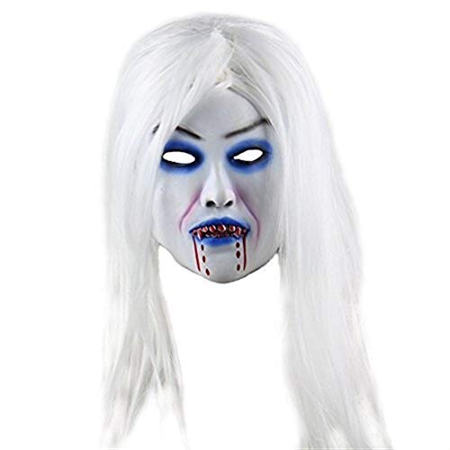 YYH Halloween Scary Mask, Bleeding Woman Devil Cosplay Accesorios de Fiesta de Disfraces