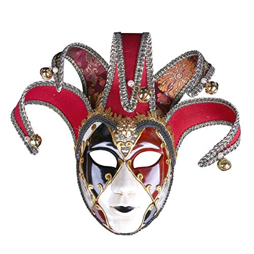 YYH Máscaras de Halloween pintadas Europeas y Americanas, máscaras de Fiesta de graduación Máscaras Venecia Performance para Damas (Color : Red)