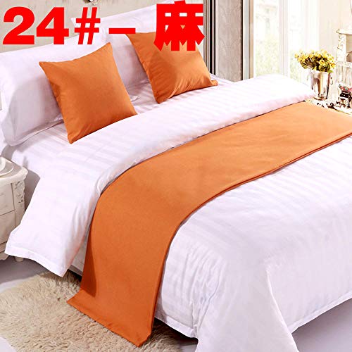 YYSWIM Camino de Cama European Star Hotel mediterráneo Modelo Simple habitación Cama Bandera Cama Cola Toalla Barra Mantel Mantel, Amarillo Fluorescente, Cama de 1.8 M / 50x240CM