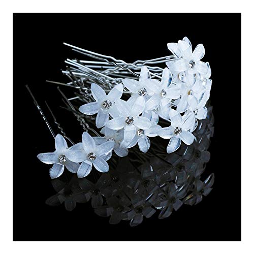ZAJ 10pcs / Lot Clip de la Flor del Rhinestone cristalino de la Horquilla de Pelo de Las Mujeres de la Boda del Tocado de la joyería Nupcial Accesorios for el Cabello (Color : Purple)