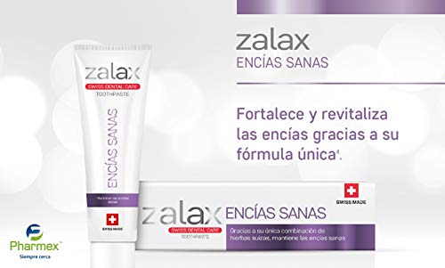 ZALAX ENCIAS SANAS- Pasta de dientes para encías sensibles – Protege y fortalece las encías - Pasta de dientes con flúor - Eficacia demostrada - 100 ml (PACK DE 1)