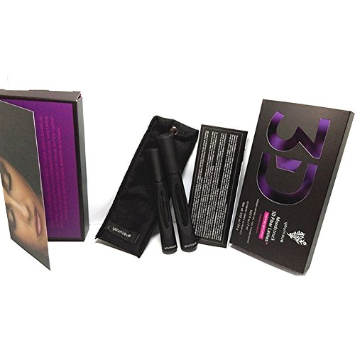 Zantec 2pcs Mujeres 3D Natural Lash Rimel Impermeable y Fibra Build Rich pestañas Gruesas de Larga duración sin Mancha