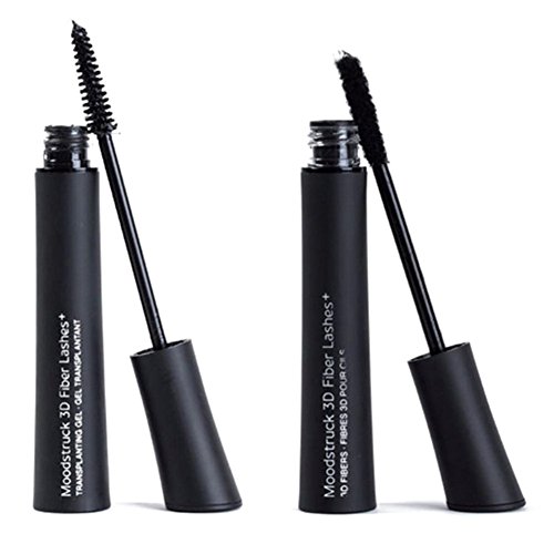 Zantec 2pcs Mujeres 3D Natural Lash Rimel Impermeable y Fibra Build Rich pestañas Gruesas de Larga duración sin Mancha
