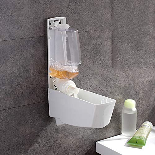 zaoyq dispensador de loción de jabón Acondicionador de champú para Gel de Ducha Sanitiser Takes montado en la Pared - Blanco 600ml