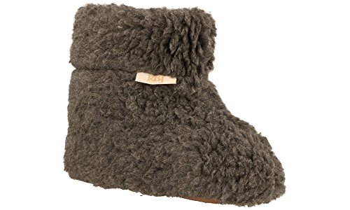 Zapatillas De Casa Calientes Hechas De Lana De Oveja 100% Natural (38 EU, Gris 951)