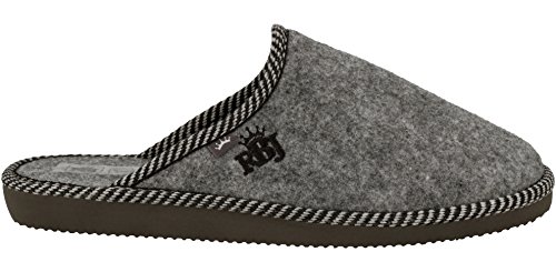 Zapatillas De Casa para Hombre De Fieltro De Lana Natural Calientes Transpirables Bienestar Natural Handmade Calidad (45 EU, Gris 903A)