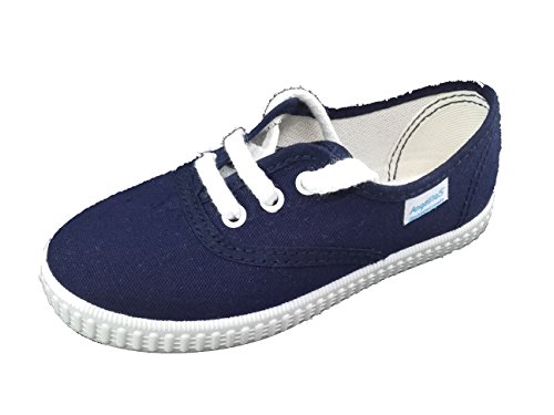 Zapatillas de Lona para Niños y Niñas, Angelitos mod.121, Calzado infantil Made in Spain, Garantia de Calidad. (22, Azul Marino)