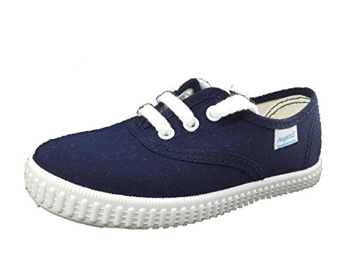 Zapatillas de Lona para Niños y Niñas, Angelitos mod.121, Calzado infantil Made in Spain, Garantia de Calidad. (22, Azul Marino)