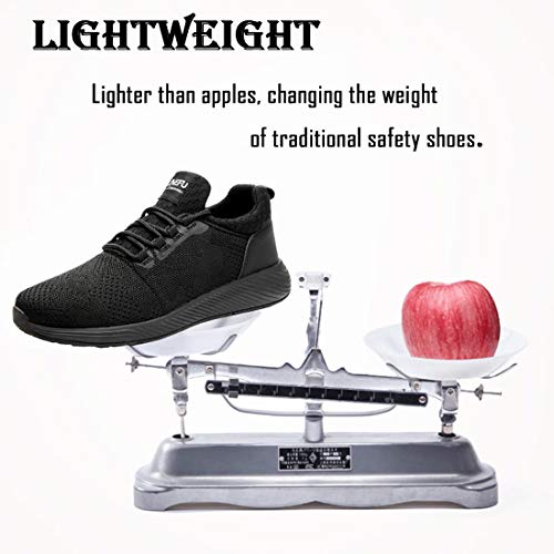 Zapatillas de Seguridad Hombres Hembra, Zapatos de Trabajo con Punta de Acero Ultra Liviano Suave y cómodo Industriales Transpirable