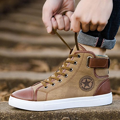 Zapatos de pareja, Covermason Casual par Zapatos Botas High Top Canvas