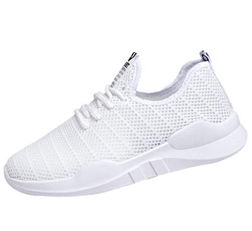 Zapatos Mujer Deportivos,VECDY2019 Moda Zapatillas Deportivas Antideslizantes Ligero para Mujer Casual Zapatillas Suaves para Correr Malla Respirable Vintage Zapatos De Polaco(Blanco,36-40)