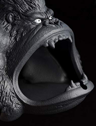 ZCCGRASS Ceniceros de Cigarrillos de cerámica creativos Hechos a Mano Cenicero de Gorila Negro Cenicero de Interior Decoración de la Oficina en el hogar Bandeja de Ceniza para Fumar de Escritorio