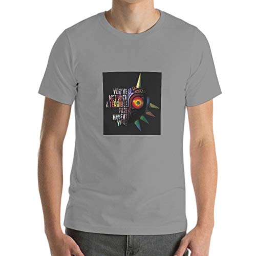 Zelda - Camiseta de algodón para hombre, diseño de ojos de colores Gris oscuro. XXL