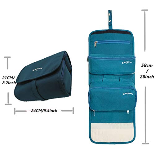 Zenph Bolsa de Cosméticos Bolsa de Artículos de Tocador Artículos de Baño Colgantes Almacenamiento a Prueba de Agua Plegable al Aire Libre Viaje de Negocios Viajes Hombres y Mujeres