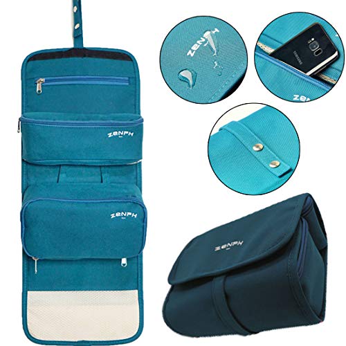 Zenph Bolsa de Cosméticos Bolsa de Artículos de Tocador Artículos de Baño Colgantes Almacenamiento a Prueba de Agua Plegable al Aire Libre Viaje de Negocios Viajes Hombres y Mujeres