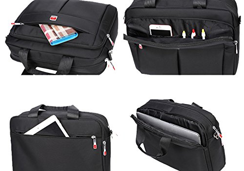 Zern 'Messenger Bag Hombre, impermeable, antiarañazos, fácil de limpiar, portátil bandolera, ordenador portátil bolsa de hombro, Business bolso, maletín para 14, hombro extraíble y resistente Mango