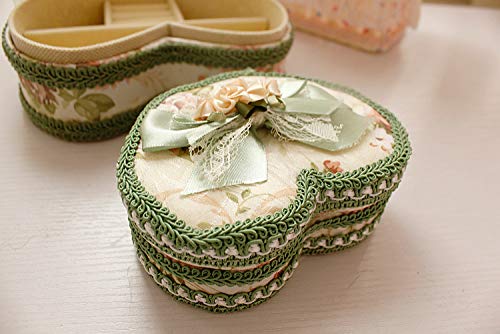 zhenfa Caja Princesa Europea Coreano joyería Almacenamiento Caja Gran Capacidad Tela cosmético joyero