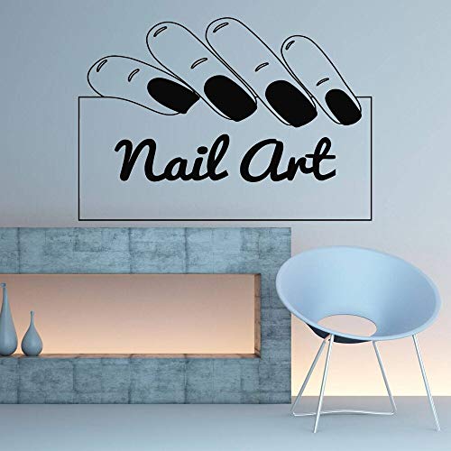 zhuziji Pegatinas de Pared para imágenes, Nail Bar S, Nail Sticker, Nail Bar Art, Pedicure Beauty PVC Household Waterproof Children. Sala. Dormitorio61x42cm