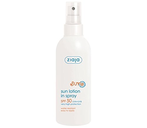 ZIAJA SUN - Crema solar de aceite para el sol, resistente al agua, color bronceado (loción solar resistente al agua en spray SPF 50+ UVA+UVB)