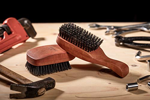 ZilberHaar Major - Hair & Beard Brush - Natural Boar Bristles and Pear Wood - All Beard and Hair Types - Best for Medium to Thick, Long Beards - A Must-Have Grooming Tool for Men who Like it Big