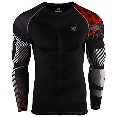 Zipravs BJJ compresión apretada camisa manga larga corriendo Baselayer para hombres