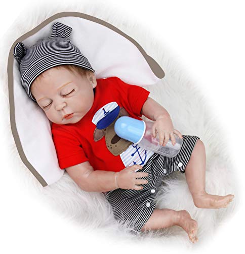 ZIYIUI Muñecas Reborn bebé 50cm 20 Pulgadas Reales Cuerpo Entero Silicona Bebes Reborn niño Realistas Recien Nacidos Hecho a Mano muñeca Reborn Reales Juguetes