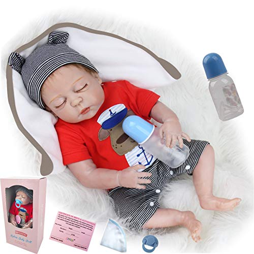 ZIYIUI Muñecas Reborn bebé 50cm 20 Pulgadas Reales Cuerpo Entero Silicona Bebes Reborn niño Realistas Recien Nacidos Hecho a Mano muñeca Reborn Reales Juguetes