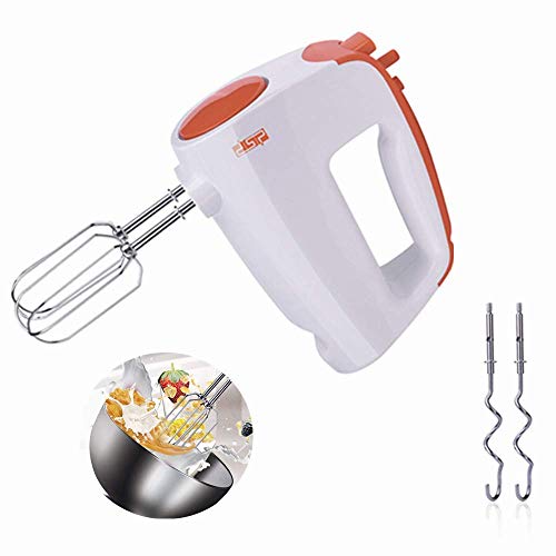 Zjcpow Batidora Manual eléctrica for Ajustable batidora de Mano Bata Hornear 6 Ajustes de Velocidad Batidora Turbo Jam buttonfor Cocina la Torta de Huevo revuelven el Crema de Alimentos xuwuhz