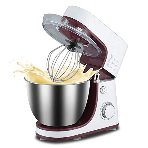 Zjcpow Mezclador de la Mano con el Cromo batidor batidor, Gancho amasador, 6 rápida y Turbo Button + Batidor de 600w, Masa, bateadores, merengues batidora eléctrica xuwuhz