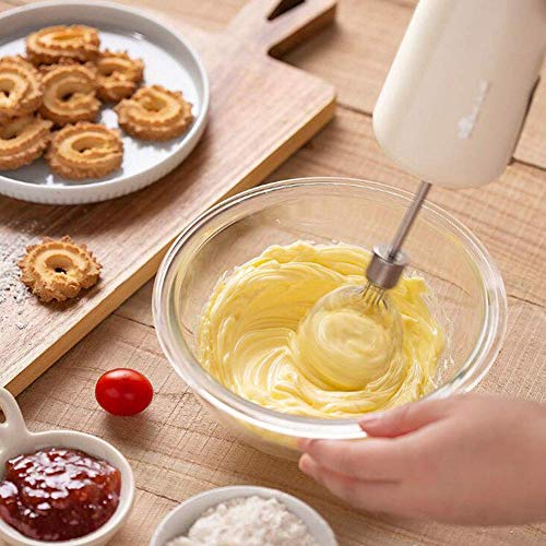 Zjcpow Mezclador de Mano eléctrico, Dispositivo de Litio de 1500 mAh de la batería 5 Control de Velocidad portátil Huevo batidor de Cocina Capaz de Hornear el Pastel xuwuhz