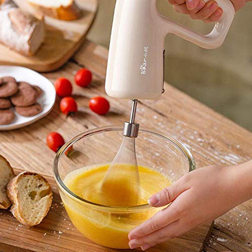 Zjcpow Mezclador de Mano eléctrico, Dispositivo de Litio de 1500 mAh de la batería 5 Control de Velocidad portátil Huevo batidor de Cocina Capaz de Hornear el Pastel xuwuhz