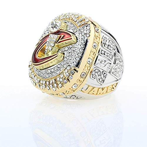 ZJL Europa Y América Anillos de Hombre, Anillos de Réplicas de Diamantes de Acero Inoxidable de Cleveland Cavaliers Championship Anillos de Diamantes para Hombres Recuerdos, 9-13,1011