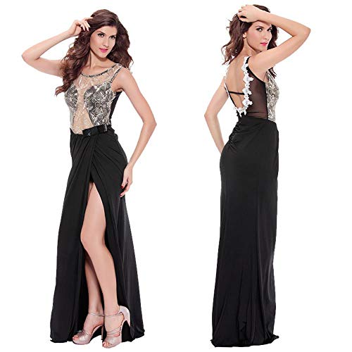 ZJMKFJL Vestido De Trapeador De Mono De Seda De Hielo, Vestido De Noche De Baile Sexy para Mujer De Gran Tamaño, Ropa De Vida De Pareja, Negro, M