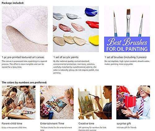 ZLXSAM Pintar por Numeros Adultos Calle De Nueva York Retro Pintar con Numeros Pinceles Y Pinturas para Niños Seniors Junior Principiante Acrílicos Kits 40X50 Cm