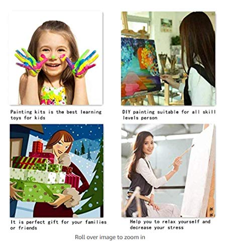 ZLXSAM Pintar por Numeros Adultos Calle De Nueva York Retro Pintar con Numeros Pinceles Y Pinturas para Niños Seniors Junior Principiante Acrílicos Kits 40X50 Cm