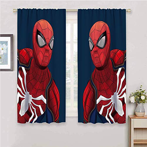 Zmcongz - Cortinas decorativas para sala de estar, 2 paneles, diseño de Spiderman