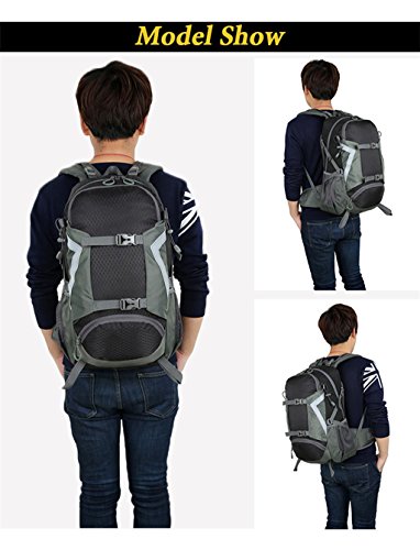 ZMLSXU Mochila al Aire Libre 30L Impermeable a Prueba de rasgaduras Bolsa de Nylon Hombres y Mujeres Mochila de Viaje Selección Multicolor (Color : Naranja)