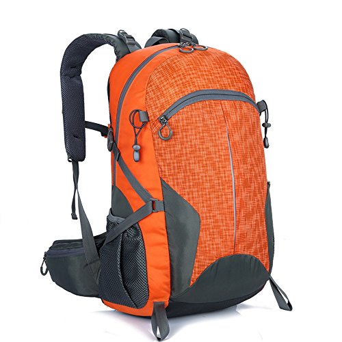 Zmsdt Bolso De Alpinismo Al Aire Libre Impermeable Y Usable Hombres Y Mujeres De Gran Capacidad De Ocio Deportes Senderismo Mochila De Viaje (Color : Orange)