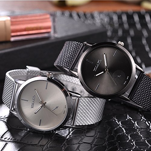 ZODOF Relojes para Hombre Reloj Damas de Malla Impermeable EleganteBanda de Acero Inoxidable Relojes de Pulsera Moda Vestir Negocio Casual Reloj de Cuarzoo