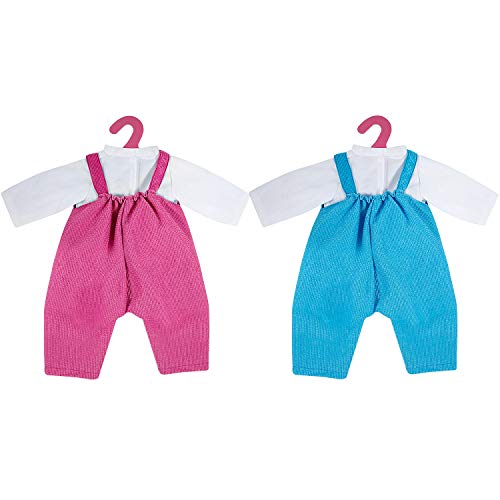 ZOEON Ropa de Muñecas para New Born Baby Doll, Blusas y Pantalones con Peto para 18 " Muñecas (40-45 cm), Conjunto de 2