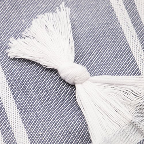 ZOLLNER Toalla Playa Pareo Mujer, 90x170 cm, algodón, azúl