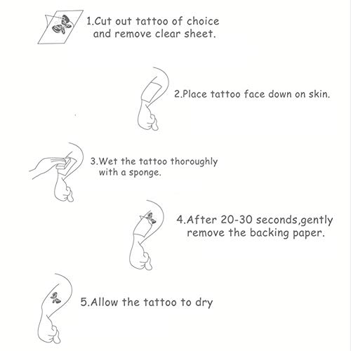 Zoo Tatuajes De Animales 10 Hojas Tatuajes Temporales con Temática Animal Body Art Tatuajes a Prueba De Agua para Niños Sirena Tatuajes Infantiles Tatoos Tatuajes Pegatinas para piñata (1)