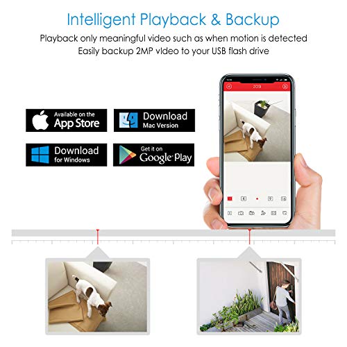 ZOSI 1080P Sistema de Cámaras de Vigilancia InZOSI 1080P Kit de Cámaras de Seguridad 8CH H.265+ Grabador DVR + (4) Cámara de Vigilancia Exterior, 1TB Disco Duro, 20m Visión Nocturna, Acceso Remoto