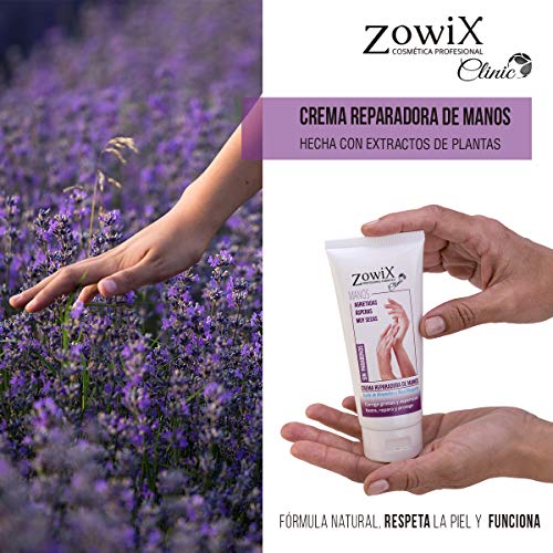 ZOWIX Crema de manos reparadora, antiedad y antiarrugas. Para manos AGRIETADAS y ÁSPERAS. Anti envejecimiento y ultra hidratante con Rosa de Mosqueta. Sin Parabenos. 100 ml.