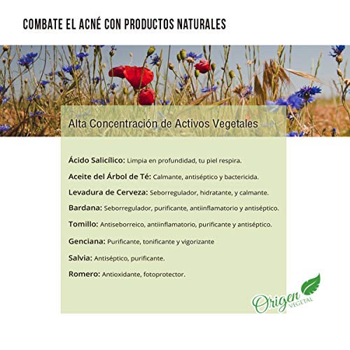 ZOWIX Tratamiento Antiacne con Acido Salicílico. Serum facial contra el acne que reduce Espinillas, Puntos Negros y Granos. Natural Acne juvenil y adulto. 30 ml.