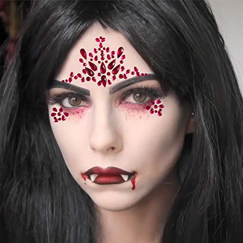 ZOYLINK Joyería De La Cara Gema Facial Pegatina De Cristal Extraíble Rhinestone Pegatina Para Mujeres