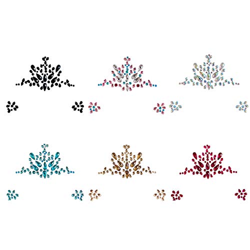 ZOYLINK Joyería De La Cara Gema Facial Pegatina De Cristal Extraíble Rhinestone Pegatina Para Mujeres