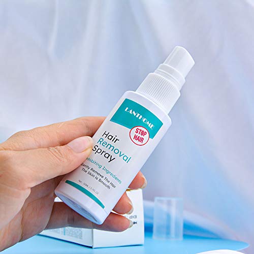 ZSGG Spray depilatorio - Ingredientes naturales de aloe, no irritante para todo tipo de piel Spray depilatorio suave pero de acción rápida para mujeres y hombres (50 ml)