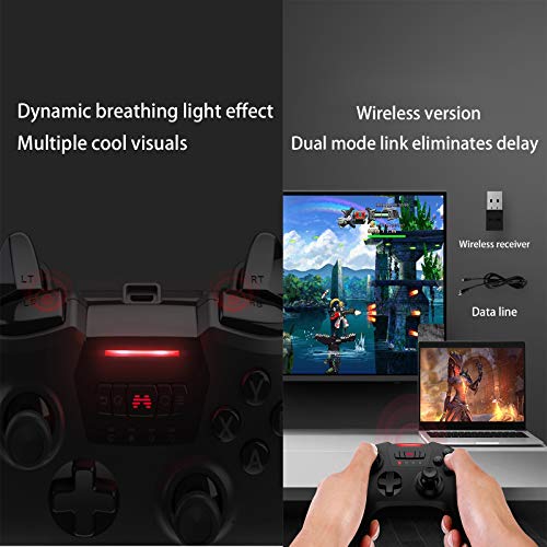 ZTLY Controlador Controlador inalámbrico de Juegos Joystick para PC sin Hilos del Juego 2.4G para PS3 para los teléfonos Android Tablets TV Box vibración Dual Plug and Play